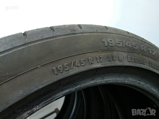 4бр летни гуми 195/45/17 CONTINENTAL L05121 , снимка 6 - Гуми и джанти - 53808230