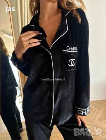 Кадифена пижама Chanel, снимка 3 - Пижами - 51916986