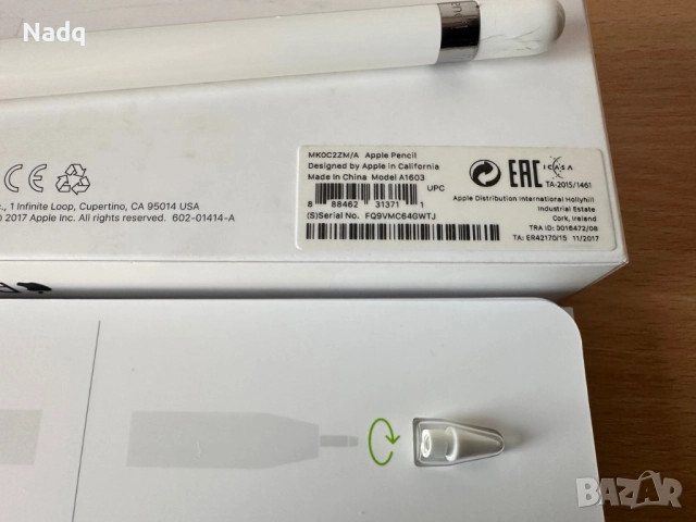 Apple Pencil (1st Gen), Оригинал, Отлично работещ - Запазена!, снимка 4 - Аксесоари за Apple - 52628045