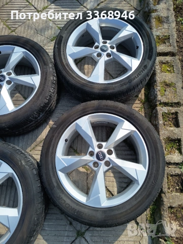 ОРИГИНАЛНИ ДЖАНТИ АУДИ 19" 5x112 с гуми 235/50/19, снимка 3 - Гуми и джанти - 53804760