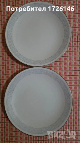 Порцеланови чинии 2 броя Rörstrand, Anemon, Sweden , снимка 3 - Чинии - 54046597