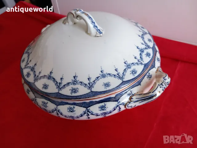 1900г. Стар Ангийски Порцеланов Терин, Супник Wedgwood, снимка 5 - Антикварни и старинни предмети - 48527504