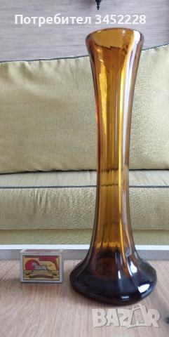 Ваза ретро стъкло за ценители 28см , снимка 5 - Вази - 54244489