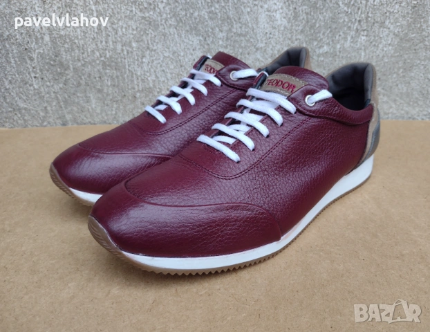 Кожени обувки TEODOR - нови, цвят бордо, 44 номер , снимка 7 - Спортно елегантни обувки - 54078239
