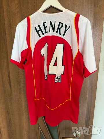 2004-05 Arsenal Home Shirt Henry #14 - (L), снимка 2 - Футбол - 53754598