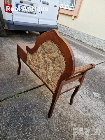 Прекрасна антикварна френска барокова салонна пейка , снимка 8 - Антикварни и старинни предмети - 50245117