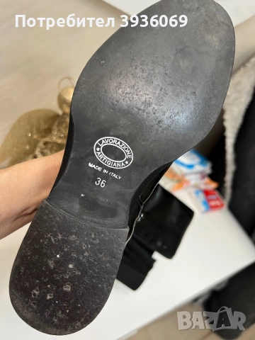 Италиански ботуши от естествен лак, снимка 3 - Дамски ботуши - 52629128