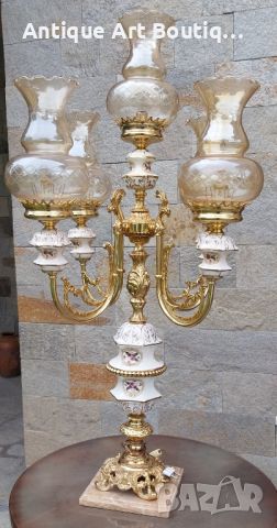 Голяма Френска Лампа 91см, снимка 11 - Настолни лампи - 45771080
