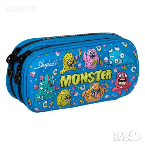 Несесер 3D Blue Monsters 21x11x6.5см, снимка 1 - Други - 46884962