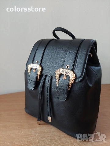 Кожена черна раница Vers@ce-SG- VS1, снимка 2 - Раници - 41159577