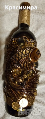 Арт бутилка "Златната рибка "