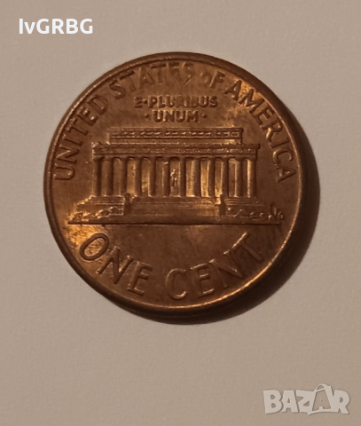 1 цент САЩ 1990 1 цент 1990 Американска монета Линкълн , снимка 3 - Нумизматика и бонистика - 44942020