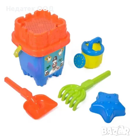 Пластмасови играчки за плаж, Син, 4 бр.
