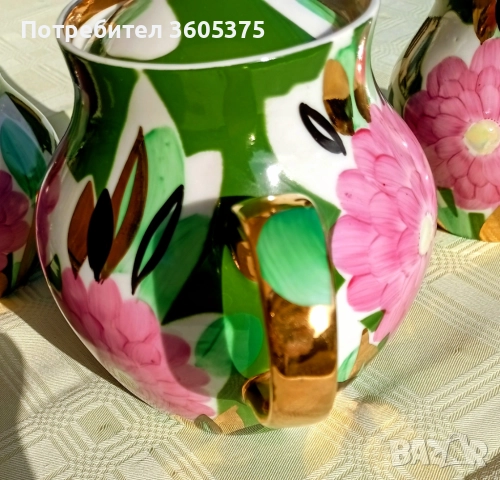 Сервиз за чай,руски порцелан от Дулево, снимка 9 - Антикварни и старинни предмети - 52942456