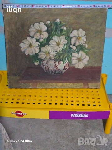 Голяма стара картина размери на снимките. Цена 49.99€. , снимка 2 - Картини - 53918440