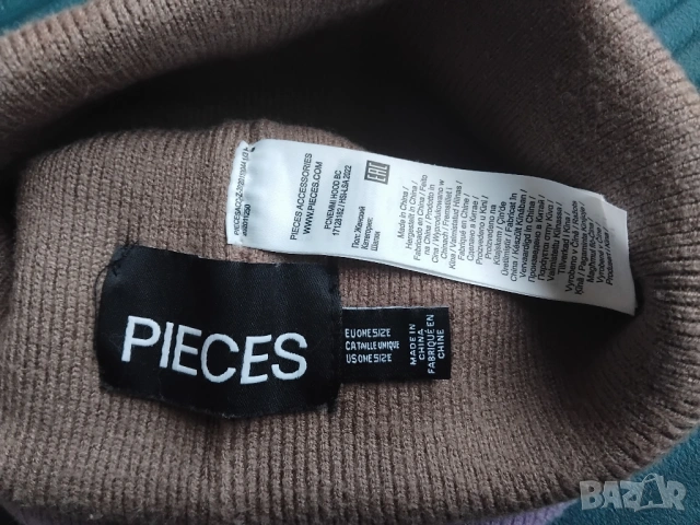 PIECES Нова плътна шапка - идеална за студено време, снимка 2 - Шапки - 53394468