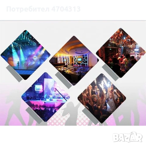 Мини Диско Лазерен Прожектор Светлинни Ефекти в такт с Музиката, снимка 4 - Прожектори - 53047154