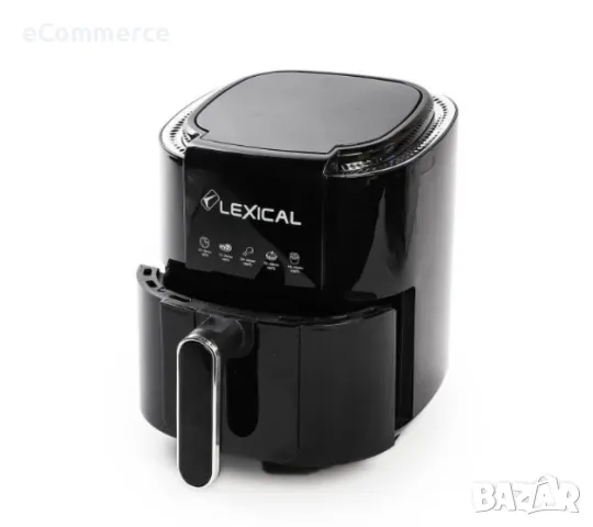 Фритюрник с горещ въздух Lexical Airfryer LAF-3011-1/2 1200W 3.5L бял/черен, снимка 5 - Фритюрници - 47793864