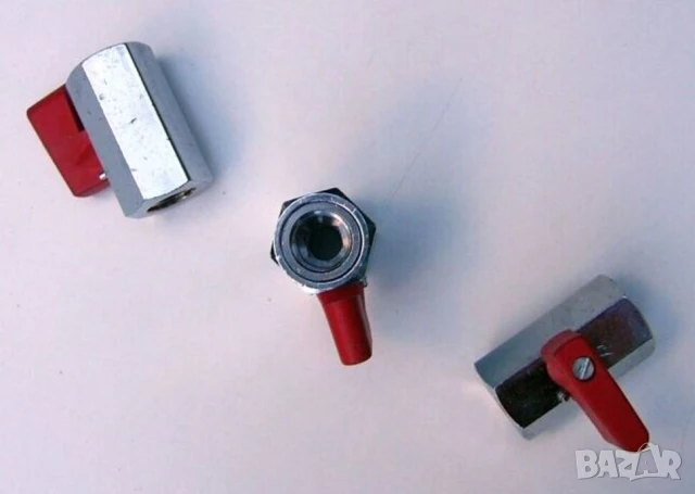 Нов Сферични КРАНОВЕ и ТРОЙНИЦИ G1/4” и др. Неръждаеми за Маркучи Шлаух Тръби Въздух Течности БАРТЕР, снимка 6 - Други машини и части - 50656842