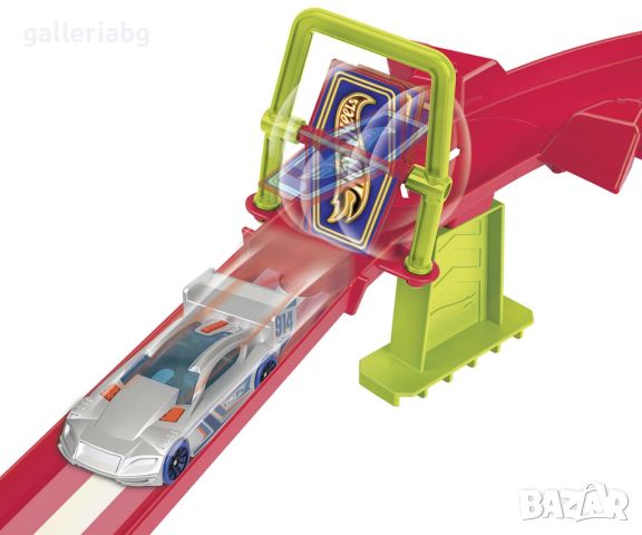 Hot Weels Neon Speeders - Комплект Скоростен небостъргач с неонов състезател, снимка 4 - Коли, камиони, мотори, писти - 45149451