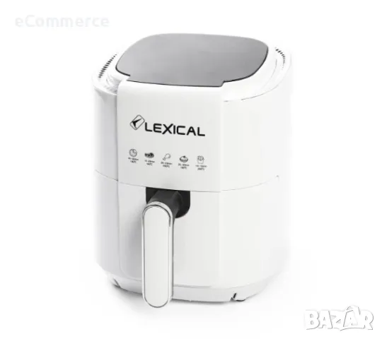 Фритюрник с горещ въздух Lexical Airfryer LAF-3011-1/2 1200W 3.5L бял/черен, снимка 1 - Фритюрници - 47793864