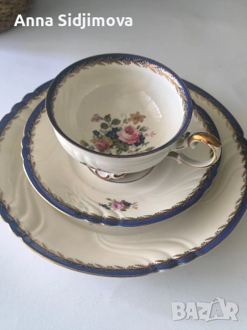 Троен сет слонова кост Volkstedt