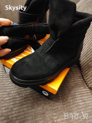 Нови!Tendenz Дамски боти/ботуши черни, снимка 7 - Дамски боти - 53971858