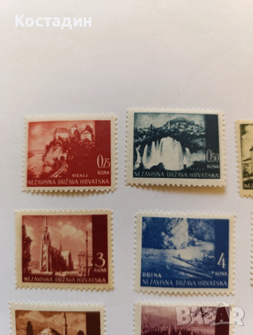 Пощенски марки Хърватия 1941-1942, снимка 2 - Филателия - 49824699