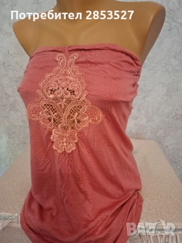 Марков Дамски Топ с бродерия, снимка 2 - Корсети, бюстиета, топове - 34452645