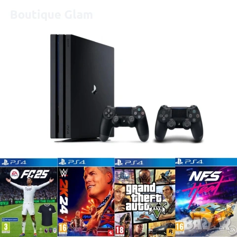 PlayStation 4 с кутия и два джойстика , снимка 2 - PlayStation конзоли - 54119255