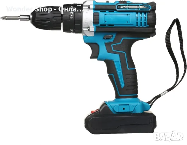  Машина за пробиване и завинтване в куфар – Комплект с 23 части и 2 батерии! , снимка 1