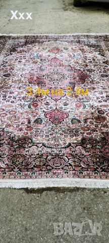 Ръчно тъкан Персийски килим от кашмирска вълна.Топ качество , снимка 1