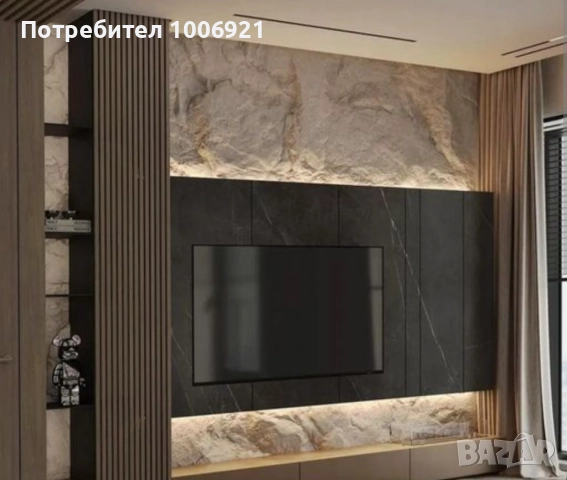 Тв стена pvc панели, wpc, Pu stone, снимка 6 - Ремонти на апартаменти - 52503489