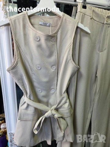 Бял дънков сет , снимка 3 - Рокли - 53535951