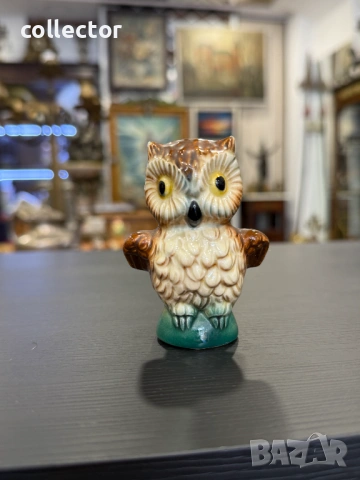 Миниатюрна порцеланова фигура на бухал - Goebel. №7887, снимка 6 - Колекции - 53619350