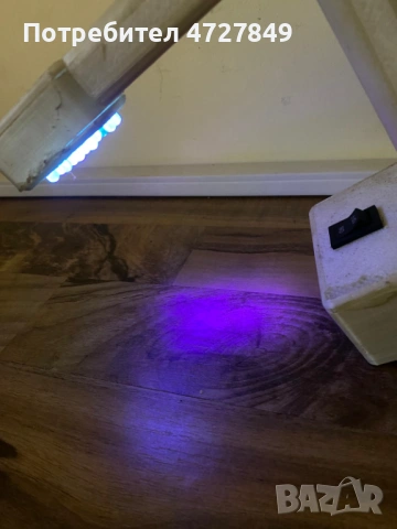 Уникат! 3D принтирана настолна лампа със сини LED светлини + USB порт, снимка 2 - Друга електроника - 53395753