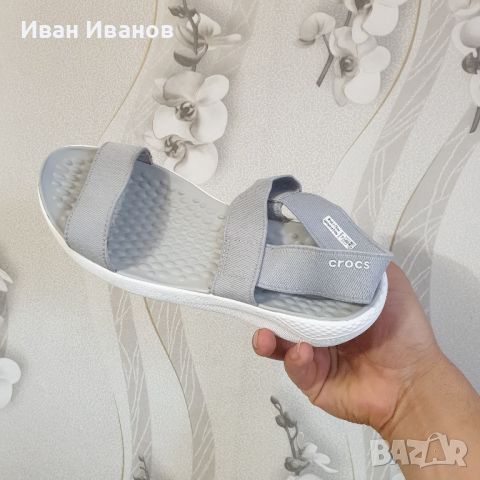 чехли / сандали  Crocs LiteRide Light Grey номер 37 ,5, снимка 12 - Сандали - 46071845