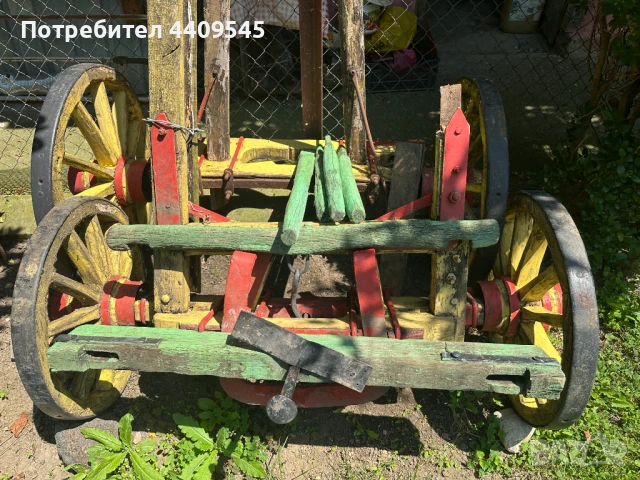 Каруца две оси - за декорация, снимка 2 - Градински мебели, декорация  - 50702701