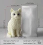 3D Котка коте голям силиконов молд форма смола шоколад смола гипс свещ декор, снимка 1