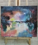 Абстрактна картина с акрилни бои 25/30 см. , снимка 2
