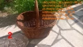 Две големи здрави кошници, ръчно плетени от едно време, снимка 6