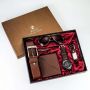 Подарък Бизнес Луксозен фирмен мъжки комплект 6 в 1 +Часовник Очила Химикалка Ключодържател Колан 13, снимка 6
