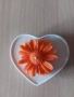 Свещ сърце с маргаритка, снимка 4