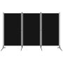vidaXL Параван за стая, 3 панела, черен, 260x180 см(SKU:320734