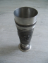 № 7457 стара метална / калаена чаша - zinn  - релефни орнаменти   - печат / маркировка , снимка 5