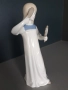 GDR Lippelsdorf статуетка 22см/ГДР стара немска порцеланова фигура на момиче с огледало и гребен, снимка 3