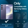 JETech Протектор за екран за Samsung Galaxy S24+ / S24 Plus 5G 6.7-инчов, закалено стъклено фолио, с, снимка 6