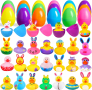 Gigilli 24 великденски гумени патета с великденски яйца, играчки за баня за деца, снимка 1 - Други - 45047246