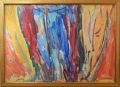 ВАСИЛ ИВАНОВ 1909-1975 Пейзаж Гора картина от 1970те години, снимка 1 - Картини - 45953041
