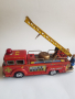 Стара японска тенекиена играчка Пожарен камион., снимка 10